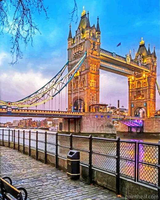 Aesthetic London Bridge Painting By Numbers Kits