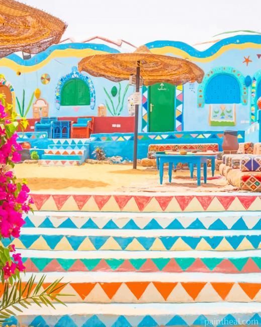 Nubian Aswan Egypt Painting By Numbers Kits