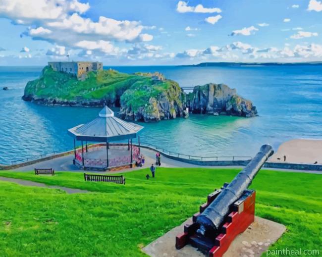 Aesthetic Tenby Landscape Painting By Numbers Kits
