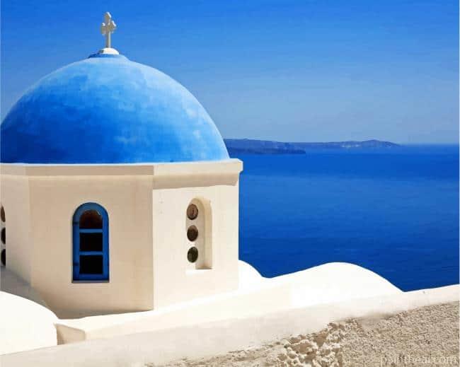 Oia Santorini Greece Painting By Numbers Kits