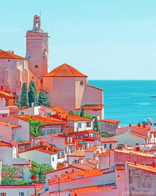 Tile Roof Spain Painting By Numbers Kits