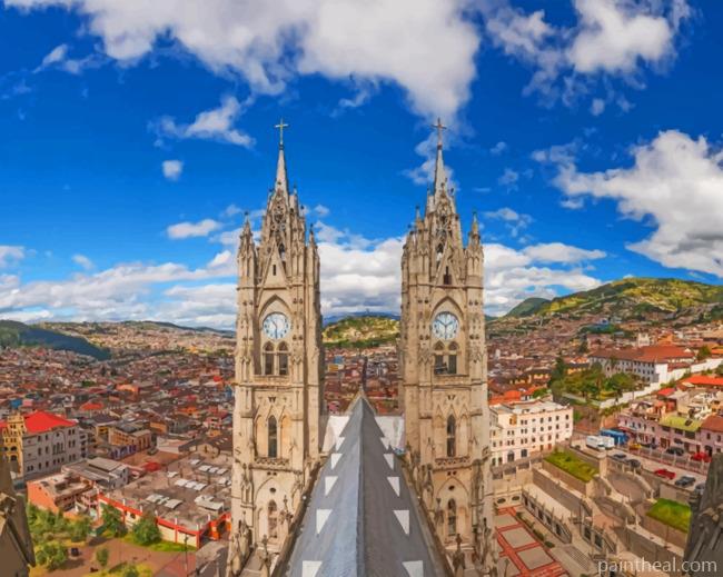 Ecuador Quito Catherdal Painting By Numbers Kits