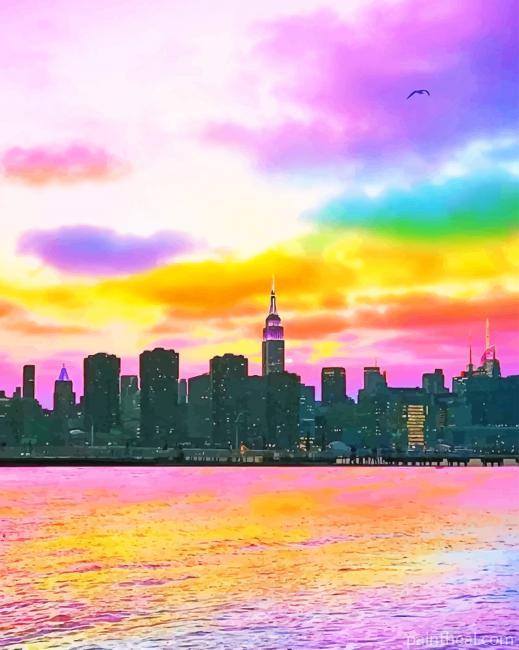 Colorful New York City Painting By Numbers Kits