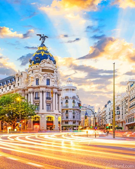 Madrid City Painting By Numbers Kits