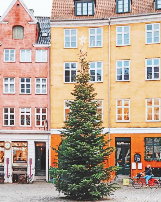 Copenhagen Christmas Tree Painting By Numbers Kits