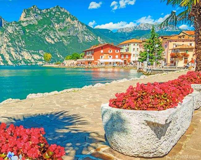 Aesthetic Lake Garda Painting By Numbers Kits