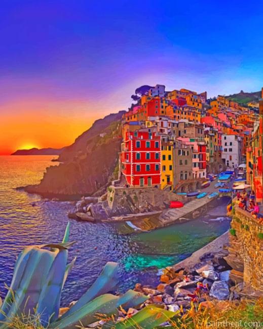 Cinque Terre National Park Painting By Numbers Kits