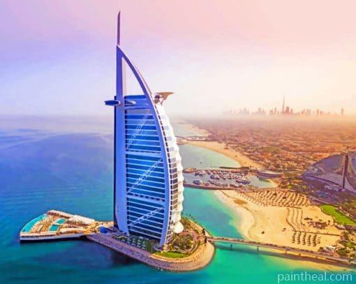 Burj Al Arab United Arab Emirates – Buildings 5D Diamond Paintings Painting By Numbers Kits