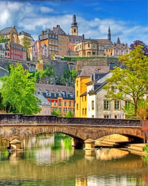 Luxembourg Le Grund Painting By Numbers Kits