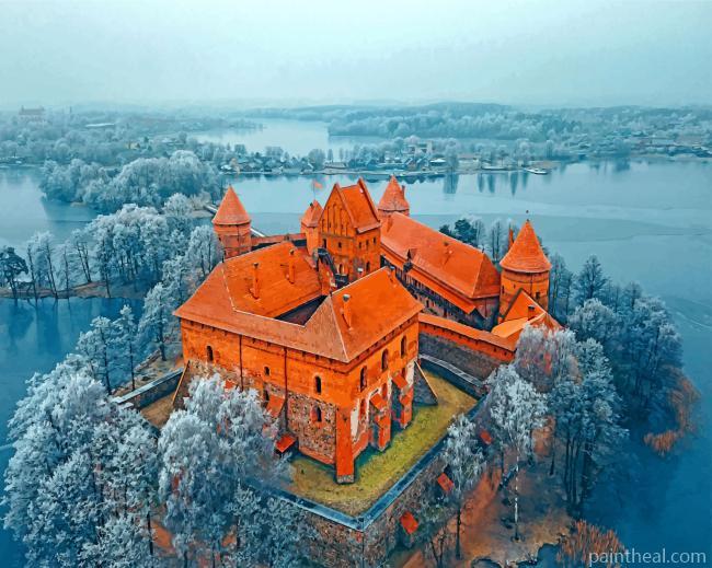 Lithuania Castle Painting By Numbers Kits