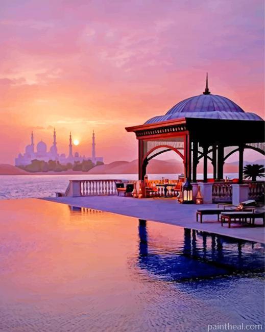 Abu Dhabi Sunset Painting By Numbers Kits