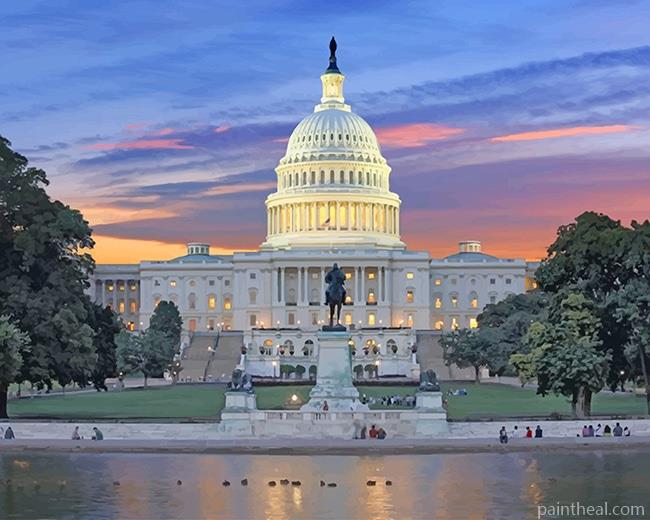 Capitol Grounds Washington Painting By Numbers Kits