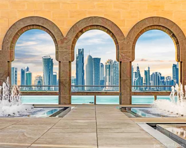 Qatar Doha Painting By Numbers Kits