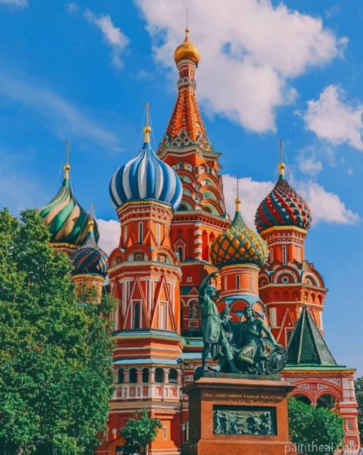 St Basil's Cathedral Russia Painting By Numbers Kits