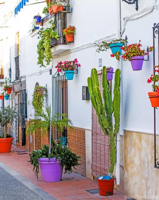 Streets Plants Flower Painting By Numbers Kits