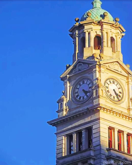 Clock Tower Of New Zealand Painting By Numbers Kits