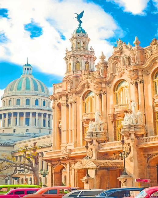 National Capitol Building Havana Painting By Numbers Kits