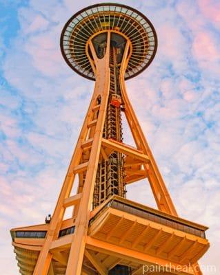 Space Needle Washington Painting By Numbers Kits