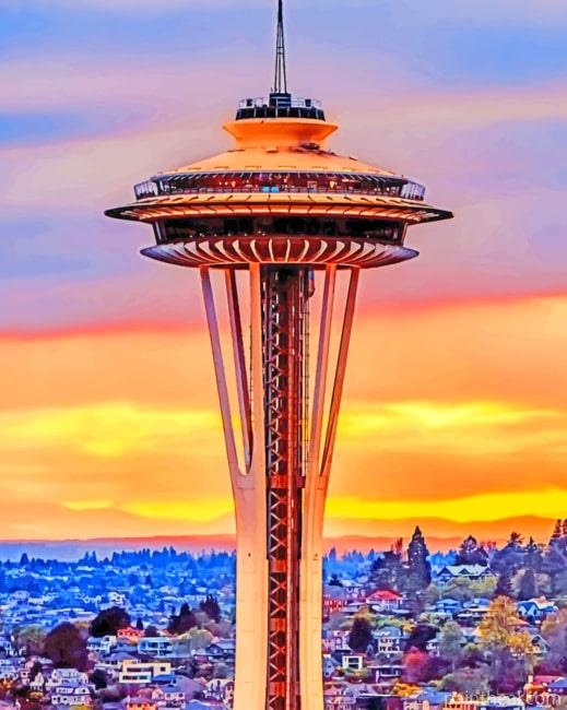 Space Needle Painting By Numbers Kits