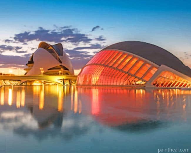 City Of Arts And Sciences Spain Painting By Numbers Kits