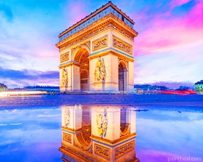 Arc De Triomph In Paris Painting By Numbers Kits
