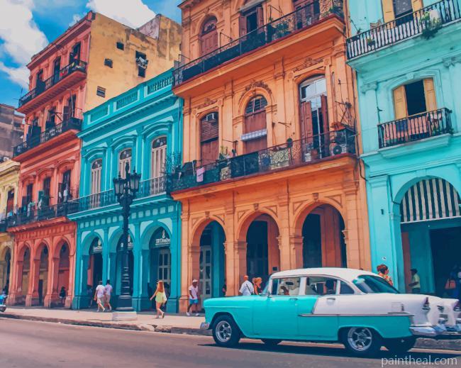 Havana Cuba Painting By Numbers Kits