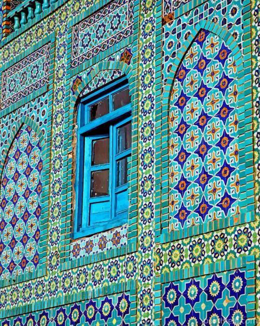 Blue Mosque Wall Painting By Numbers Kits