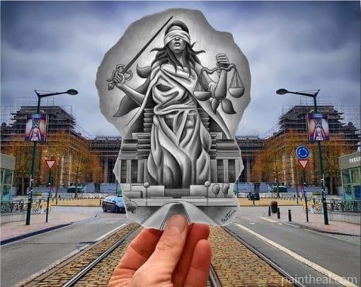 Touch Of Pen In Brussels – 5D Diamond Painting Painting By Numbers Kits
