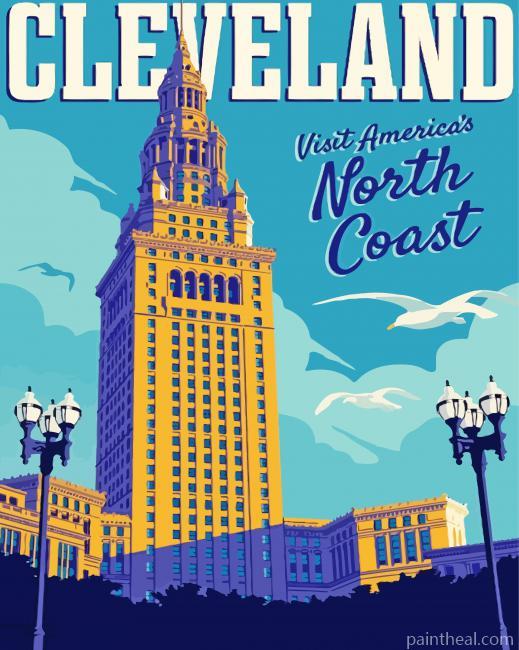 Aesthetic Cleveland Ohio Painting By Numbers Kits