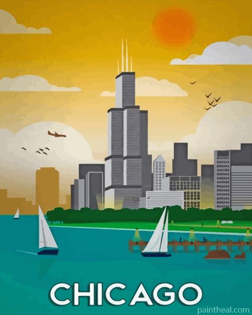 Chicago Poster Painting By Numbers Kits