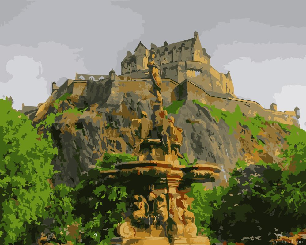 Edinburgh Castle Princes Garden Painting By Numbers Kits