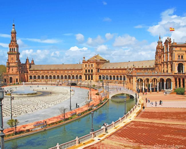 Plaza De Espana Painting By Numbers Kits