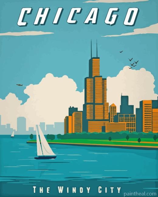 Windy City Chicago Painting By Numbers Kits