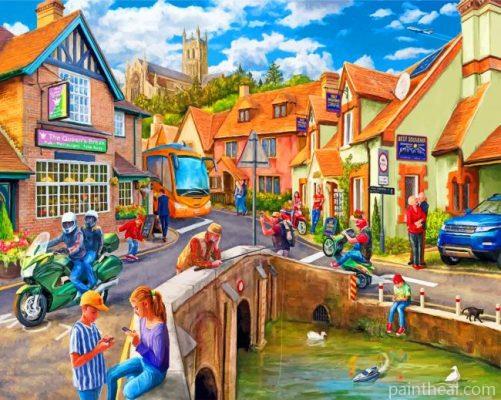 The Happy Town Painting By Numbers Kits