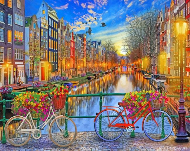 Amsterdam Streets Painting By Numbers Kits
