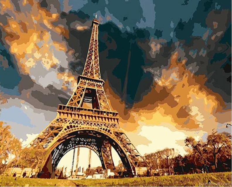 Abstract Paris Eiffel Tower Painting By Numbers Kits
