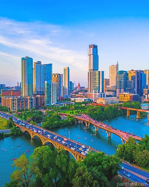 Austin Texas Painting By Numbers Kits