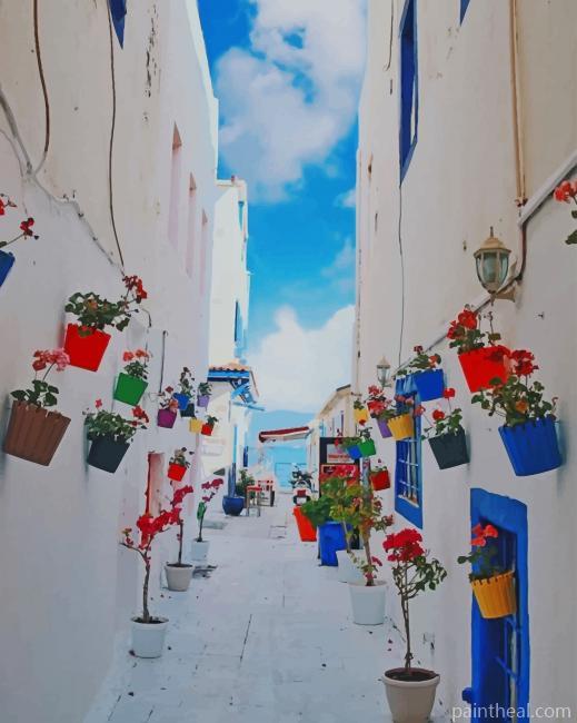 Bodrum Street Turkey Painting By Numbers Kits