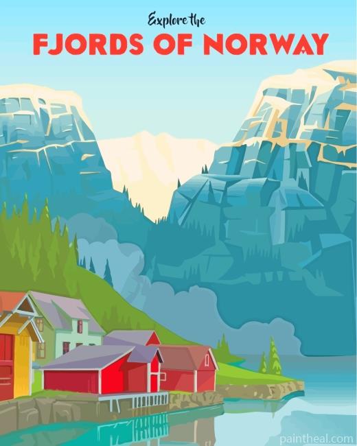 Norway Poster Painting By Numbers Kits