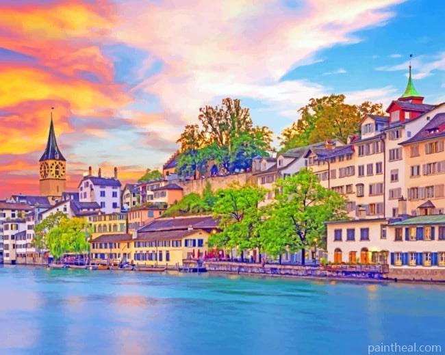 Zurich Landscapes Painting By Numbers Kits