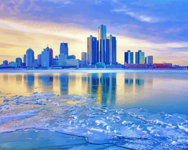 Detroit City Painting By Numbers Kits