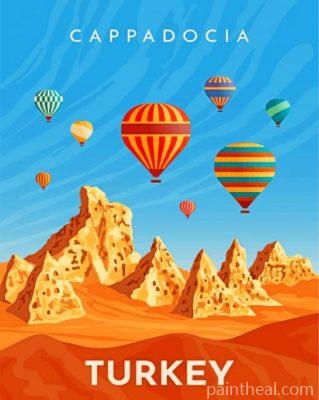 Cappadocia Turkey Poster Painting By Numbers Kits