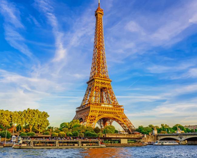 Paris Eiffel Tower In France Painting By Numbers Kits