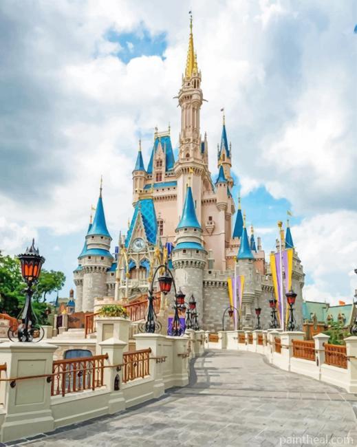 Cinderella Castle Paris Painting By Numbers Kits