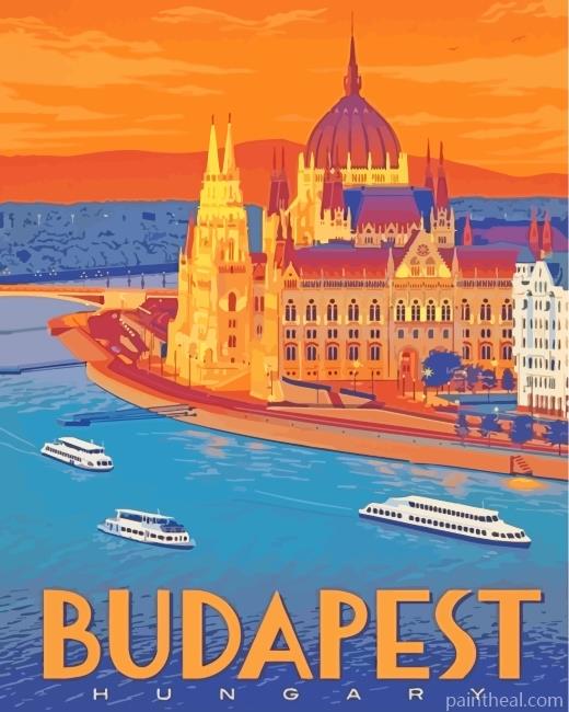 Hungary Budapest Poster Painting By Numbers Kits