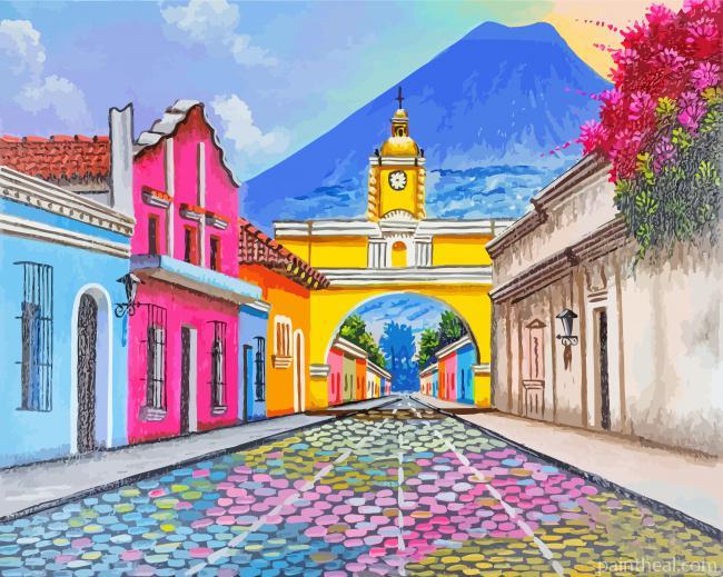 Santa Catalina Arch Guatemala Painting By Numbers Kits