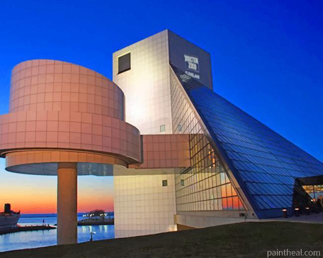 Rock Roll Hall Of Fame Ohio Painting By Numbers Kits