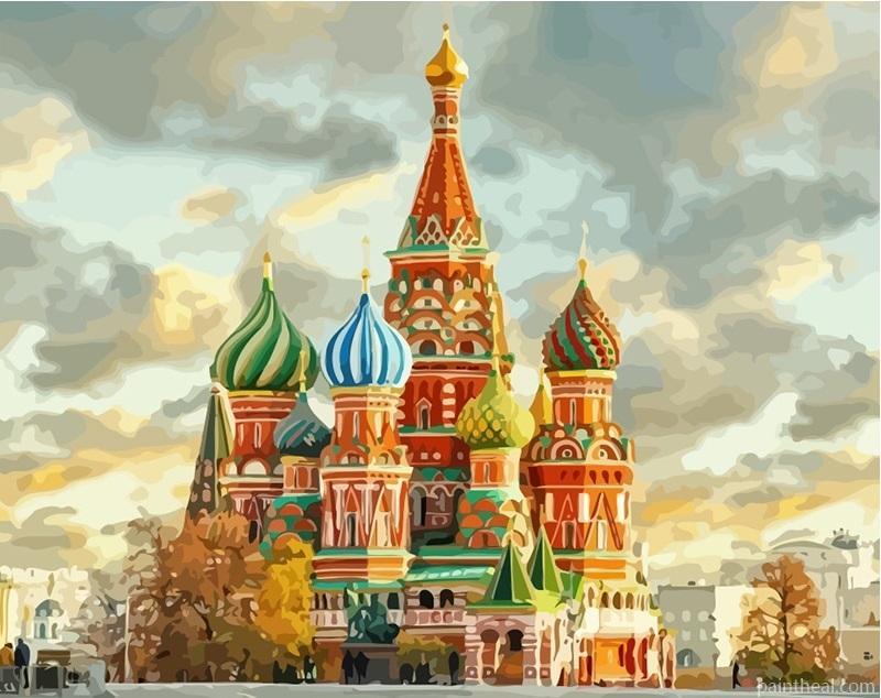 Basils Cathedral Moscow Painting By Numbers Kits