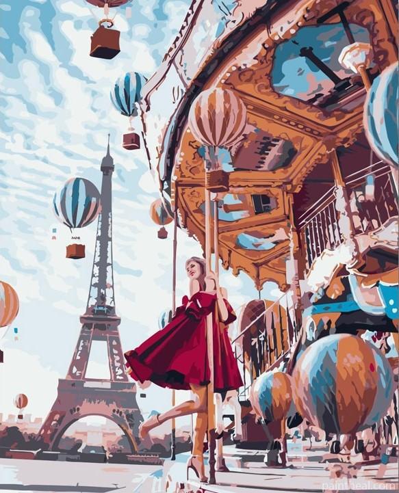 Paris Air balloons Painting By Numbers Kits