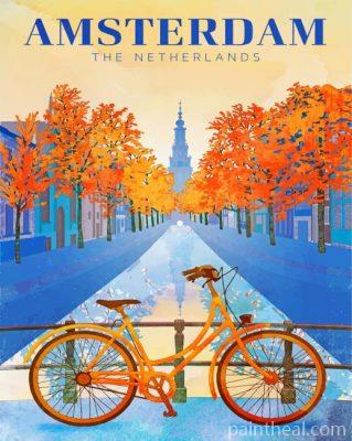 Illustration Netherlands Poster Painting By Numbers Kits